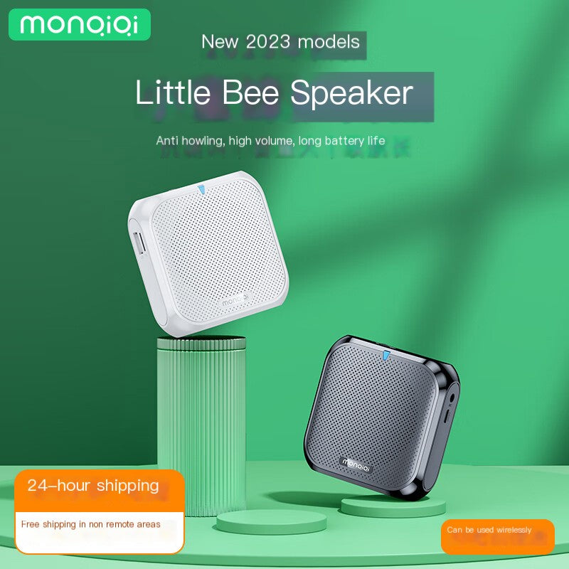 Monqiqi bee loudspeaker machine special wireless microphone for Teachers teacher lecture headset speaker Bluetooth