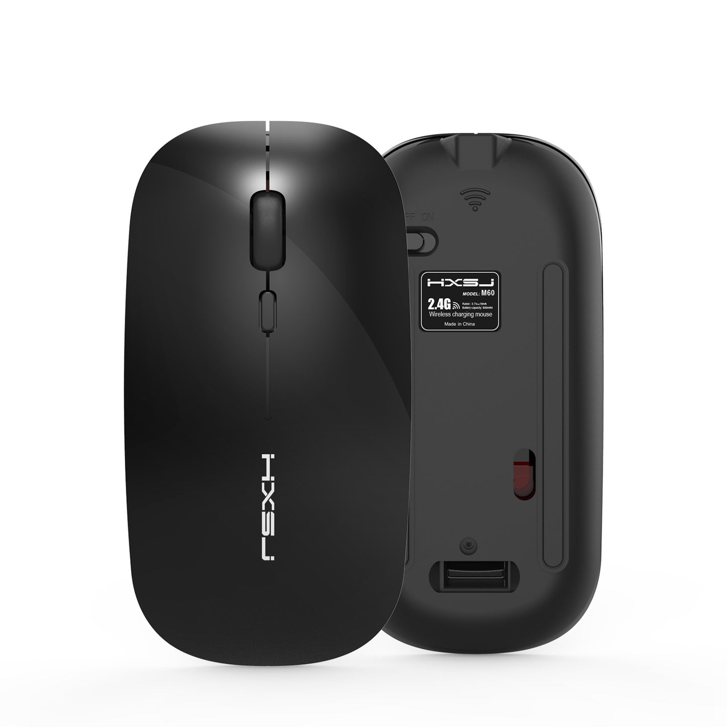 HXSJ M60 Rechargeable Wireless Mouse Mute Mouse