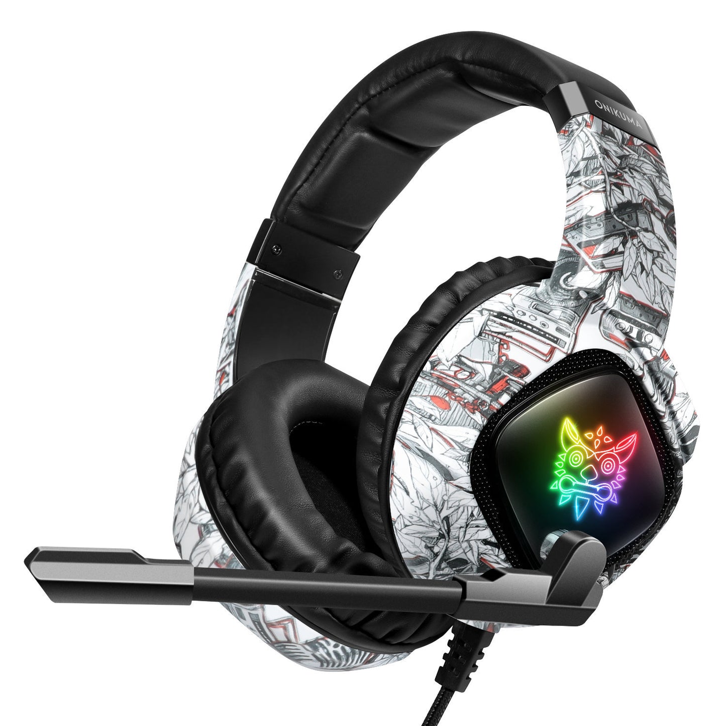 ONIKUMA K19 fans color head-mounted RGB computer wired subwoofer e-sports game headset