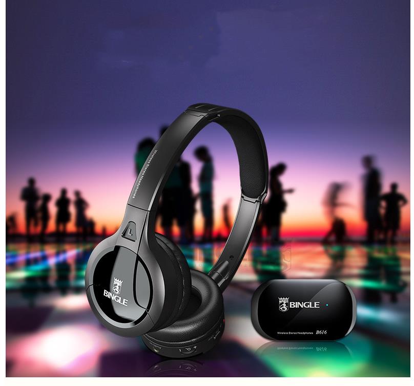 USA - Bingle B616 Wireless Headset Computer Television Elderly People Watch FM Radio Television Headphones