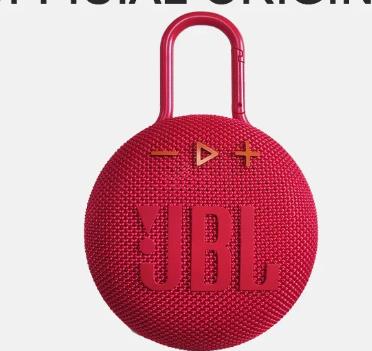 JBL Clip 3 MAX: Wireless Bluetooth Compatible Speaker - Mini, IPX7 Waterproof, Ideal for Outdoor Use with Rechargeable Battery and Microphone