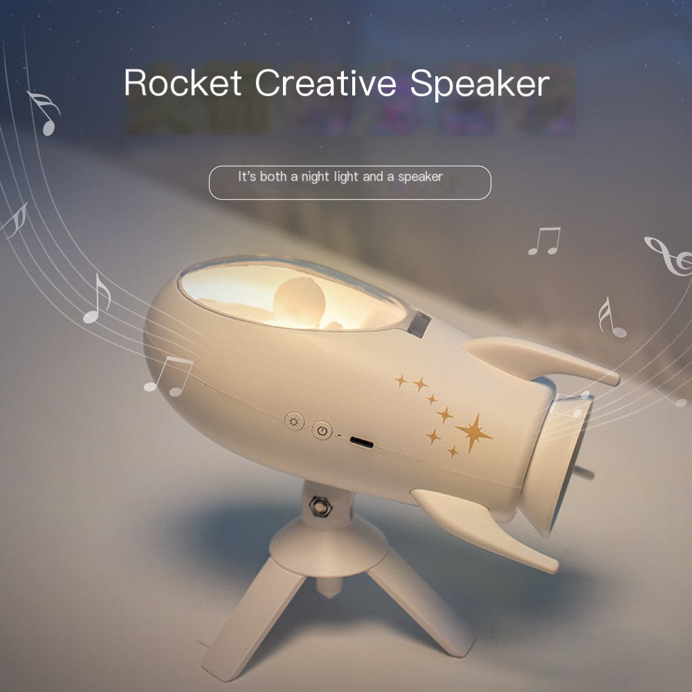 Rocket creative Bluetooth speaker children Girl bedroom bedside home sleeping light mobile phone wireless desktop small stereo