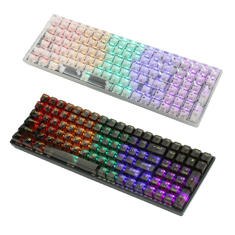 Bàn phím cơ K10 100 phím Keycap trong suốt Công tắc cơ học Bàn phím chơi game