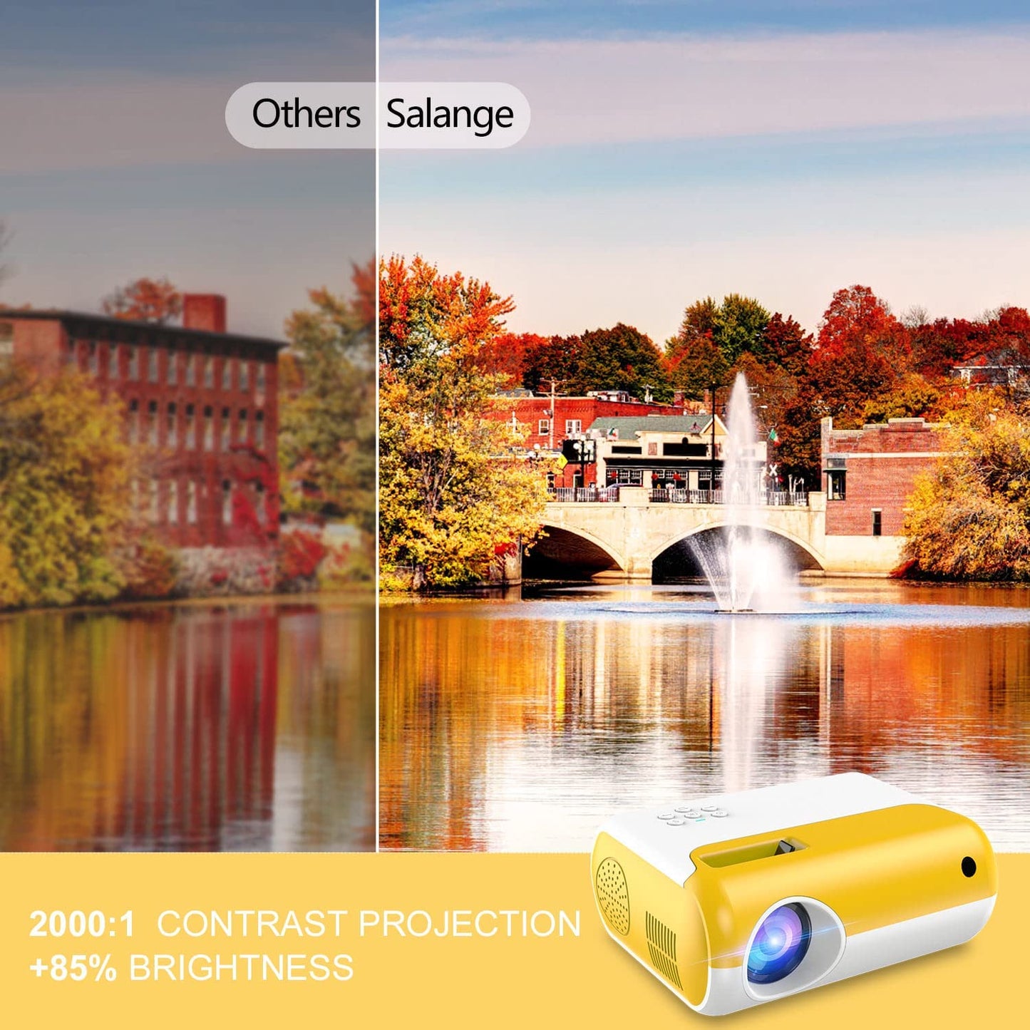 USA - Salange P80 HD Projector Small Portable Projector