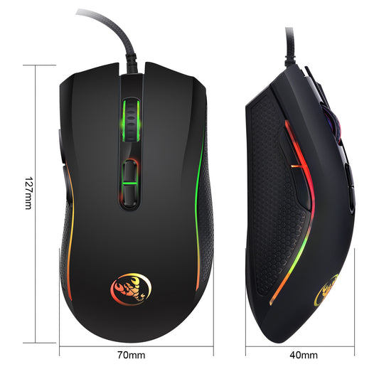 HXSJ A869 Colorful luminous gaming mouse