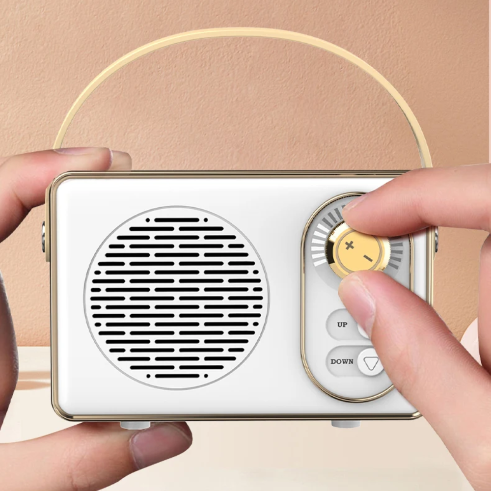 Retro Mini Wireless Bluetooth Speaker with Knob Adjustment