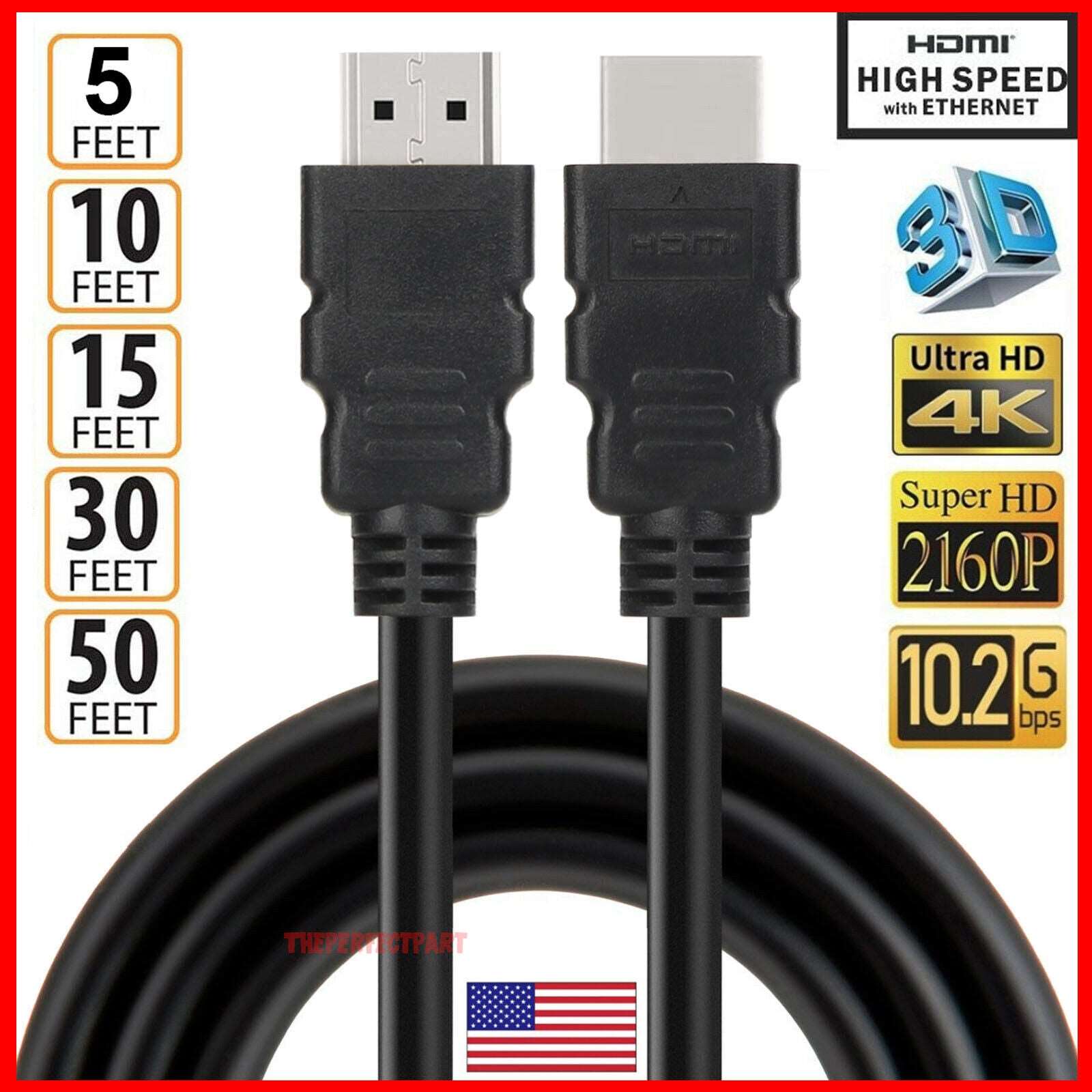 4K HDMI 2.0 Cable UHD HDTV Ultra HD High Speed 2160P HDR 60Hz 18Gbps