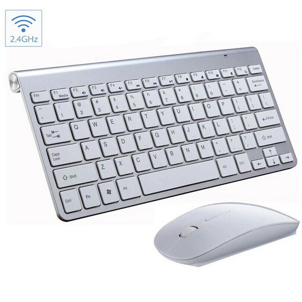 Bộ bàn phím và chuột không dây mini chống nước 2.4G cho máy Mac Apple PC