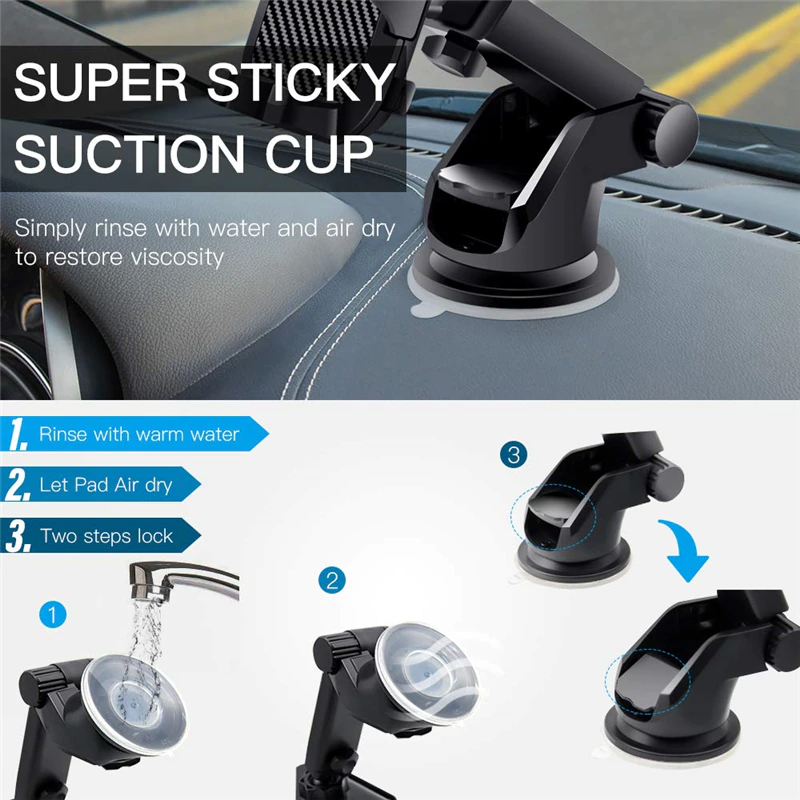 360° Universal Mount Holder Car Stand Windshield For Mobile Cell Phone