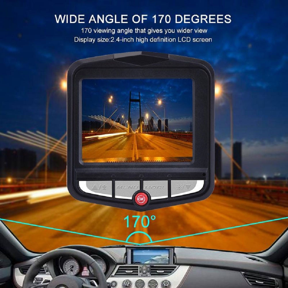 2.4'' Full HD 1080P Dash Cam Car DVR Front or Rear Camera Night Vision