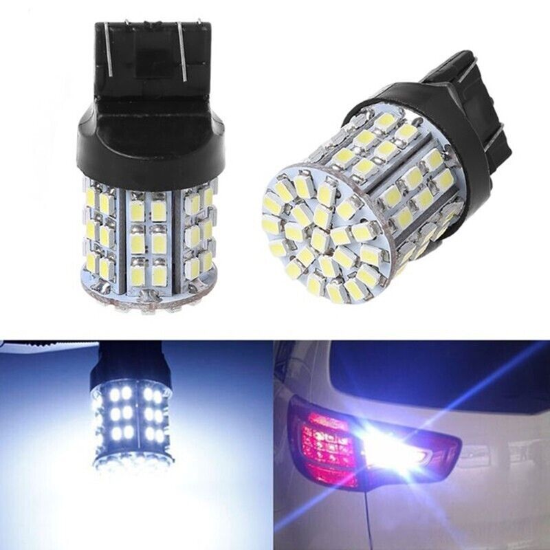 4X 3157 3156 64SMD LED Reverse Tail Brake Turn Signal DRL Light Bulb