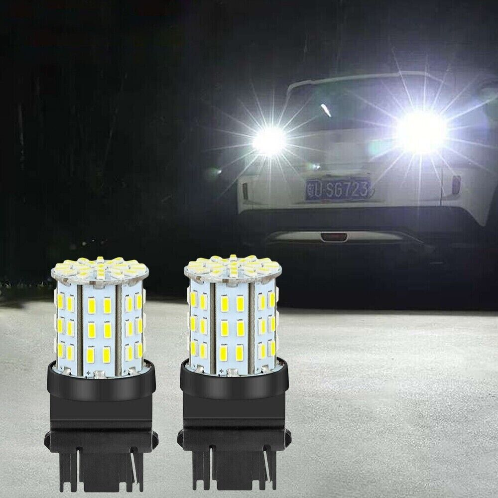 4X 3157 3156 64SMD LED Reverse Tail Brake Turn Signal DRL Light Bulb