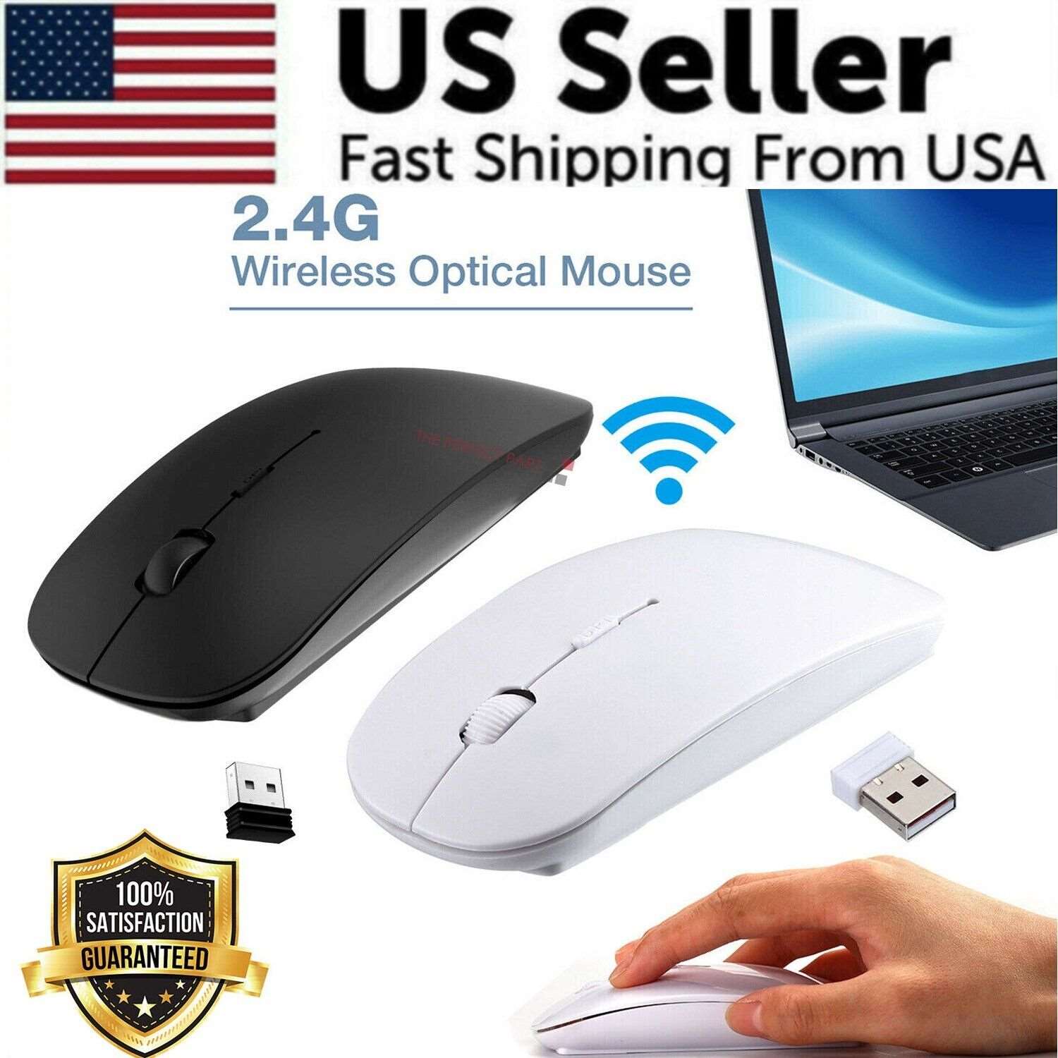 2.4GHz USB Wireless Optical Mouse Mice For Apple Mac Macbook Pro Air