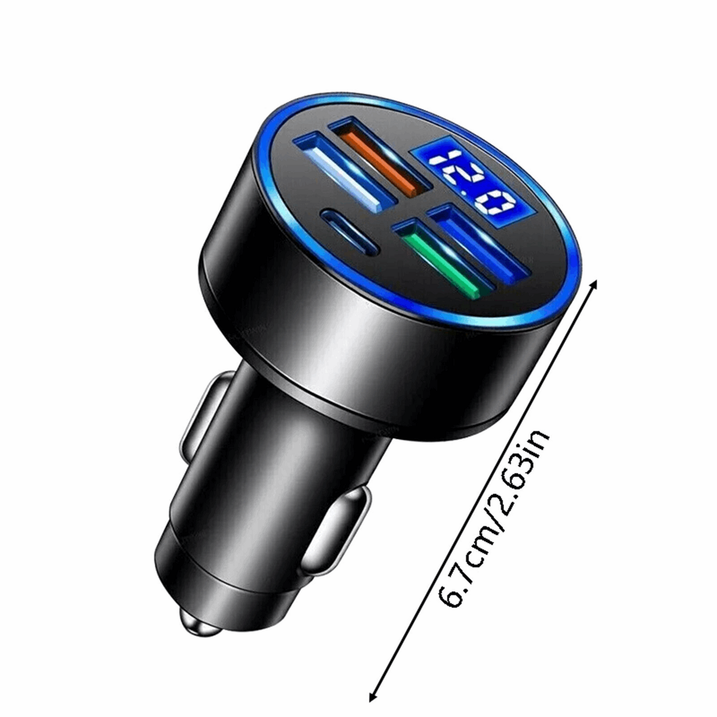 5 USB Port Super Fast Car Charger Adapter For iPhone Samsung Android