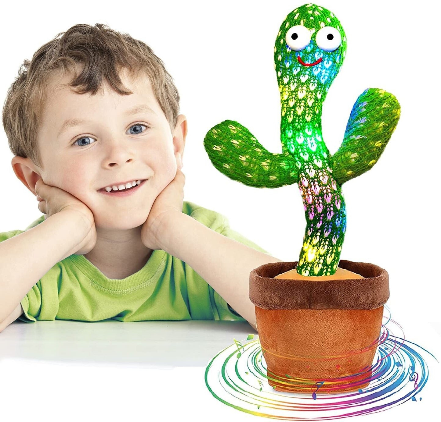 Dancing Cactus Plush Toy Doll Electronic Recording Shake With Song