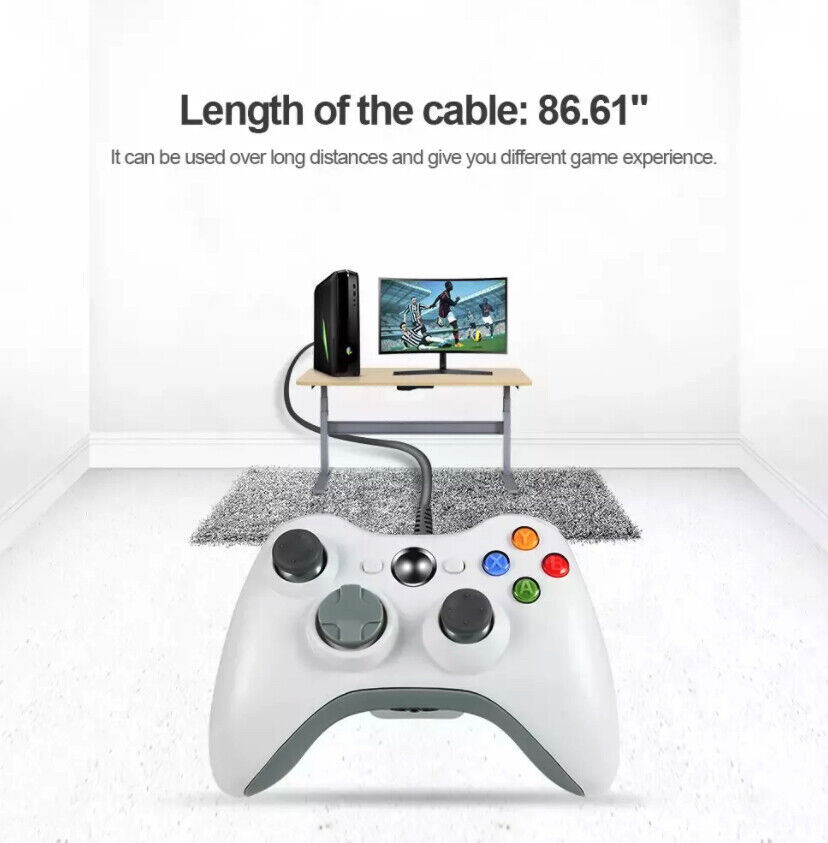 Wired Controller USB For PC Compatible With Xbox 360 / Windows 7 8 10