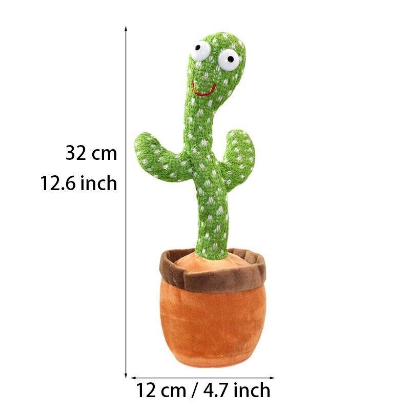 Dancing Cactus Plush Toy Doll Electronic Recording Shake With Song