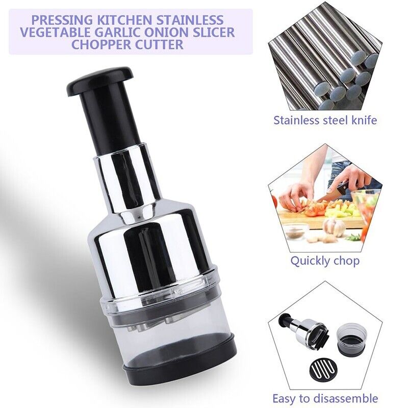 Vegetable Fruit Salad Onion Garlic Food Hand Chopper Cutter Slicer