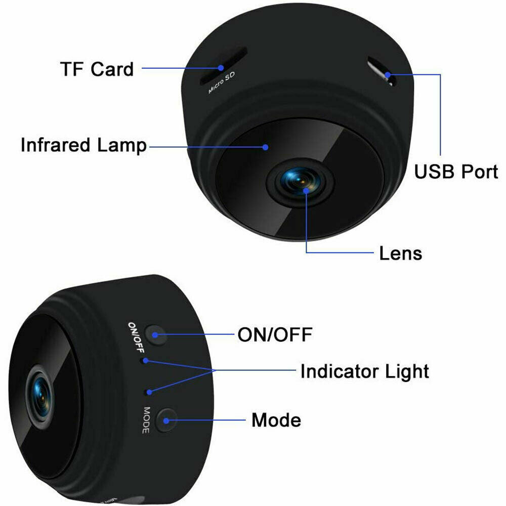 迷你无线隐藏式摄像机 WiFi IP 家庭安全 DVR 夜视高清