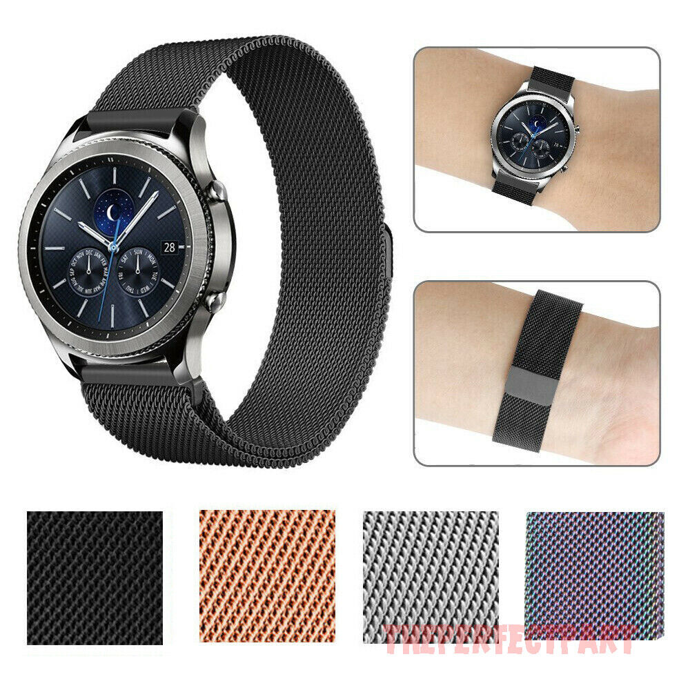 适用于三星 Galaxy Watch 42/46mm Active Gear S3 的不锈钢表带