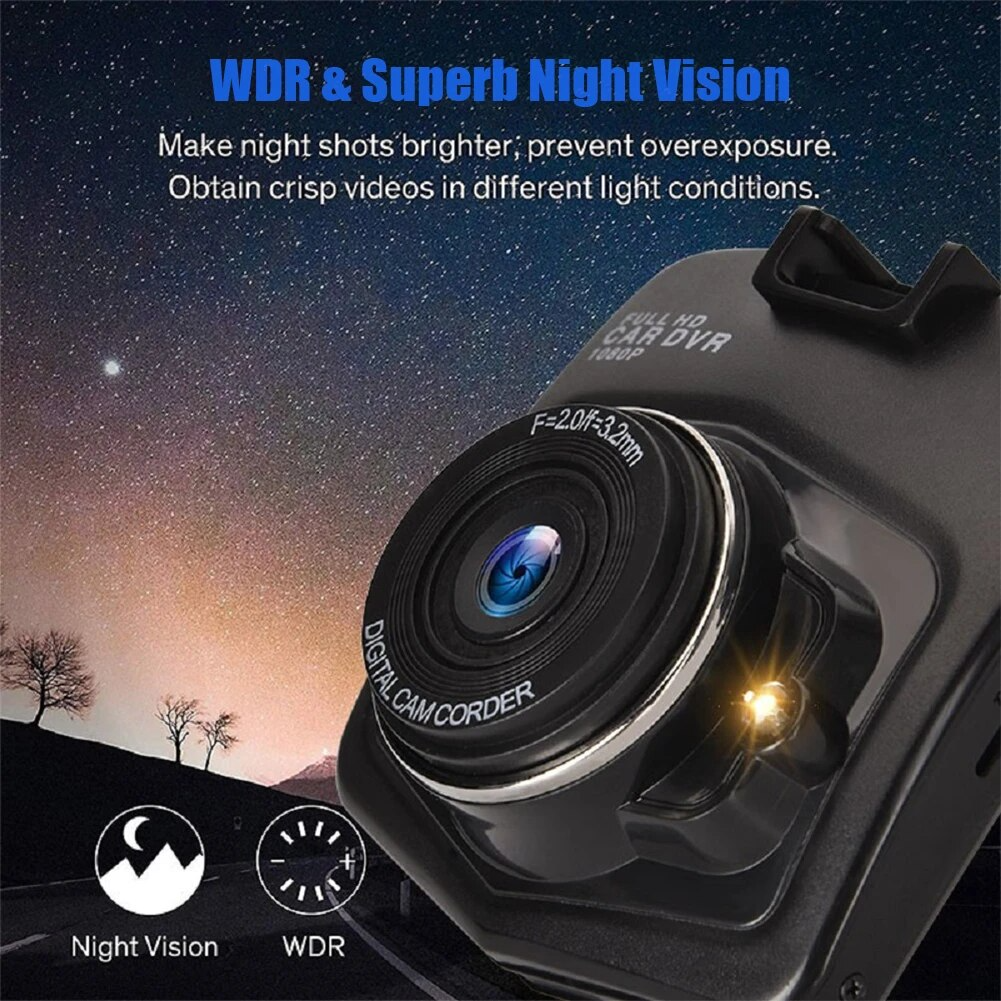 2.4'' Full HD 1080P Dash Cam Car DVR Front or Rear Camera Night Vision