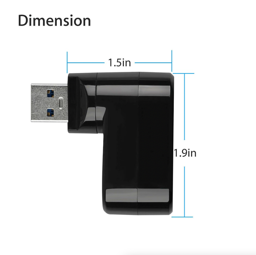 高速 3 端口 USB 3.0 多集线器分配器扩展台式电脑