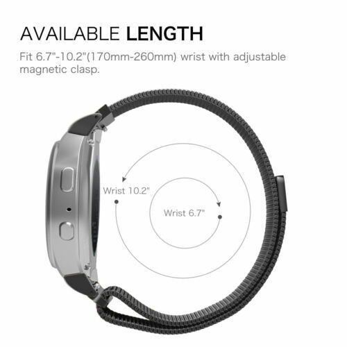 适用于三星 Galaxy Watch 42/46mm Active Gear S3 的不锈钢表带