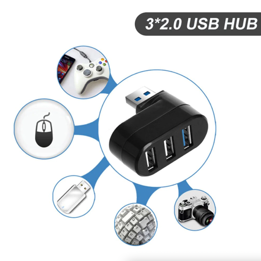 高速 3 端口 USB 3.0 多集线器分配器扩展台式电脑