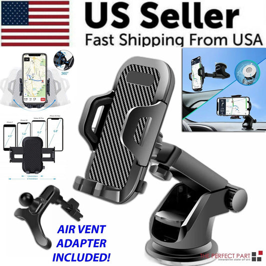 360° Universal Mount Holder Car Stand Windshield For Mobile Cell Phone