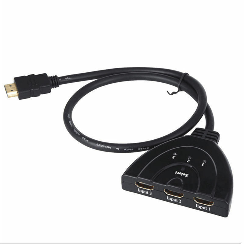 3 端口 HDMI 分配器电缆 1080/4K 切换器 切换器 HUB 适配器