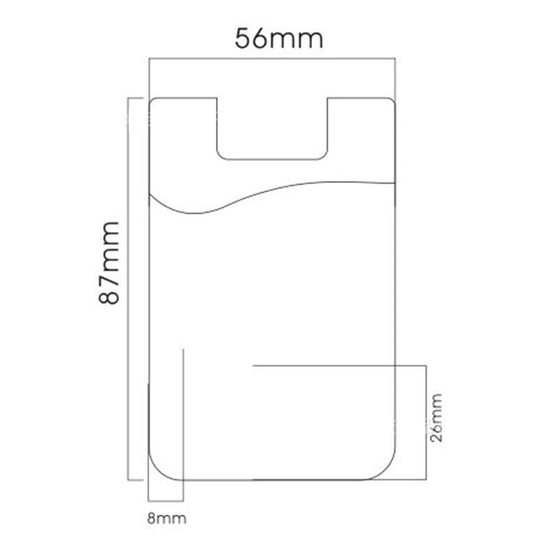 5x 硅胶信用卡夹手机钱包口袋贴纸