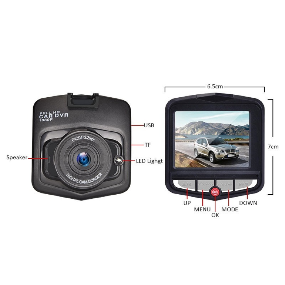 2.4'' Full HD 1080P Dash Cam Car DVR Front or Rear Camera Night Vision