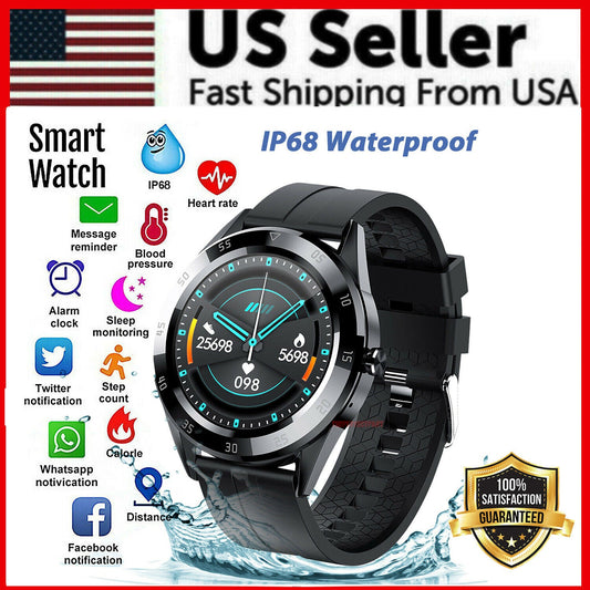 Waterproof Bluetooth Smart Watch Phone Mate Heart Rate Tracker For iOS