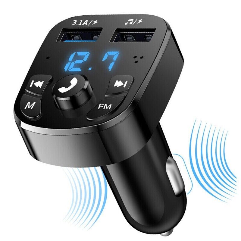 Wireless Car Bluetooth FM Transmitter MP3 Audio USB Charger Adapter