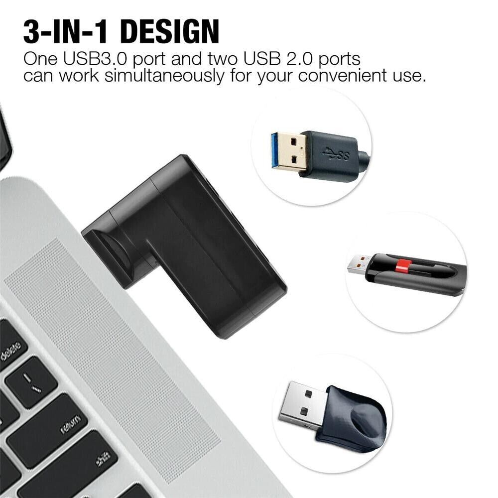 高速 3 端口 USB 3.0 多集线器分配器扩展台式电脑