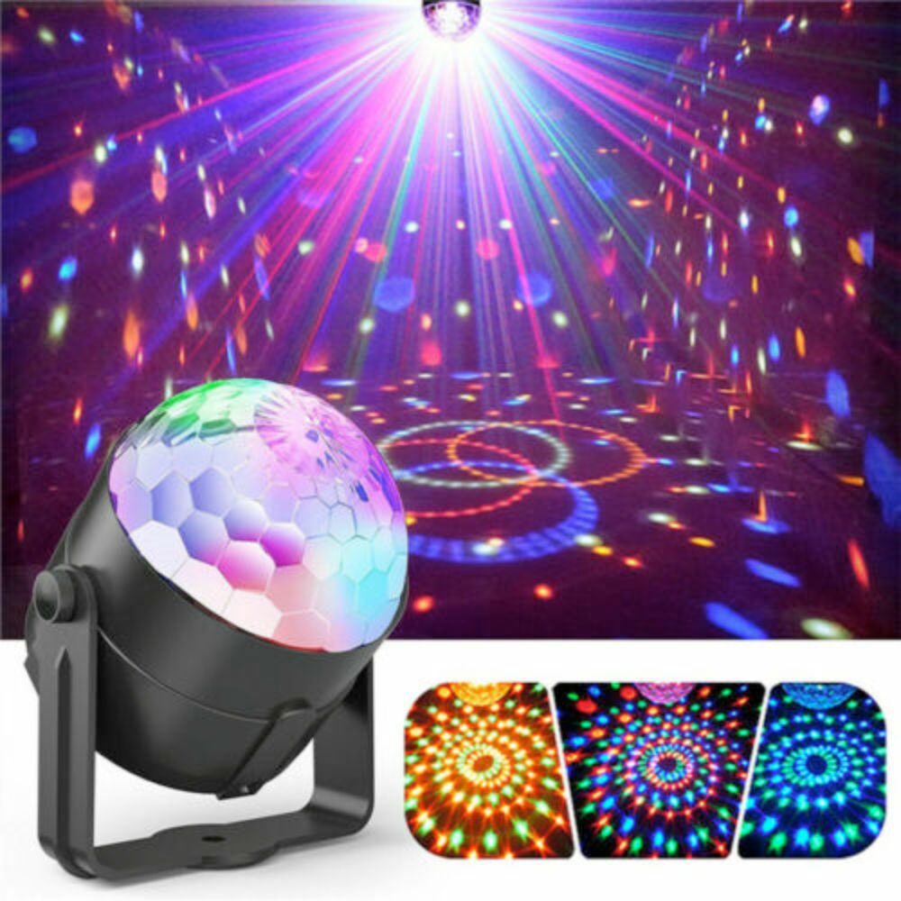 LED Party Projector Light with Sound Activation