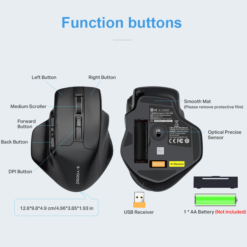 E element X-31 wireless mouse 2.4g desktop Office Business Games convenient notebook computer general wholesale