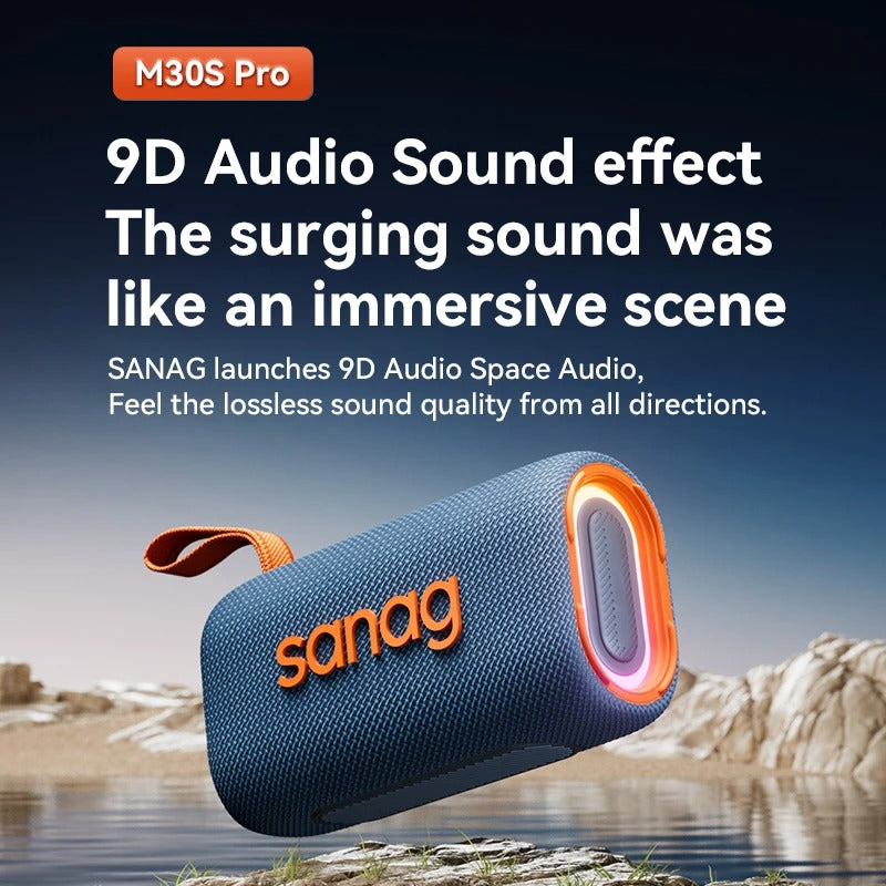 USA - Sanag M30S PRO Bluetooth Speaker IPX7 Waterproof Stereo Surround Speaker HD Hands-free Calling Loudspeaker USB C Charging