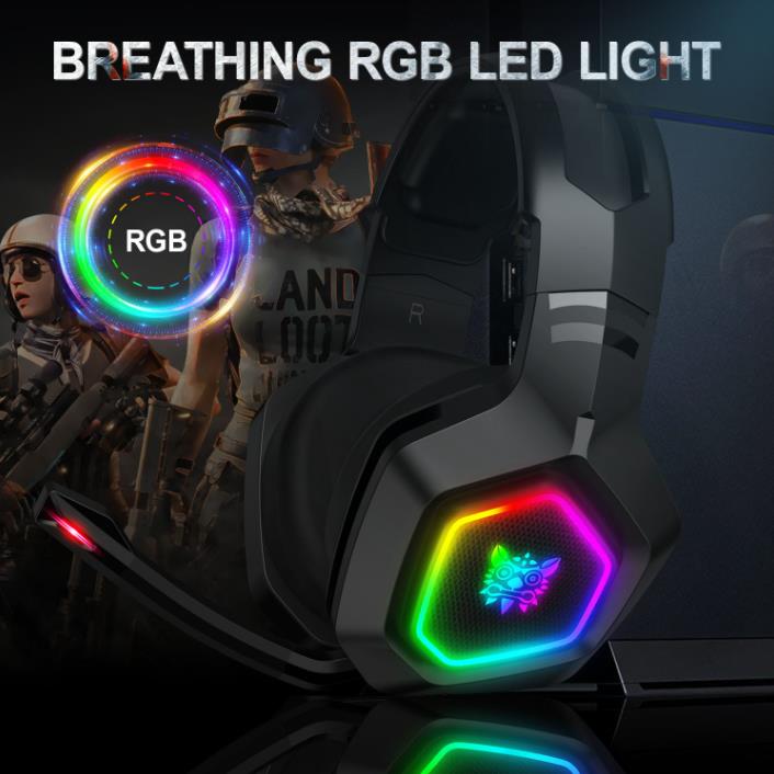 USA - Onikuma K10 E-sports Headset Game RGB Light Wired Computer Headset