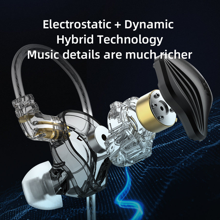 Electrostatic Dual Magnetic HIFI Wired In-ear Earphone