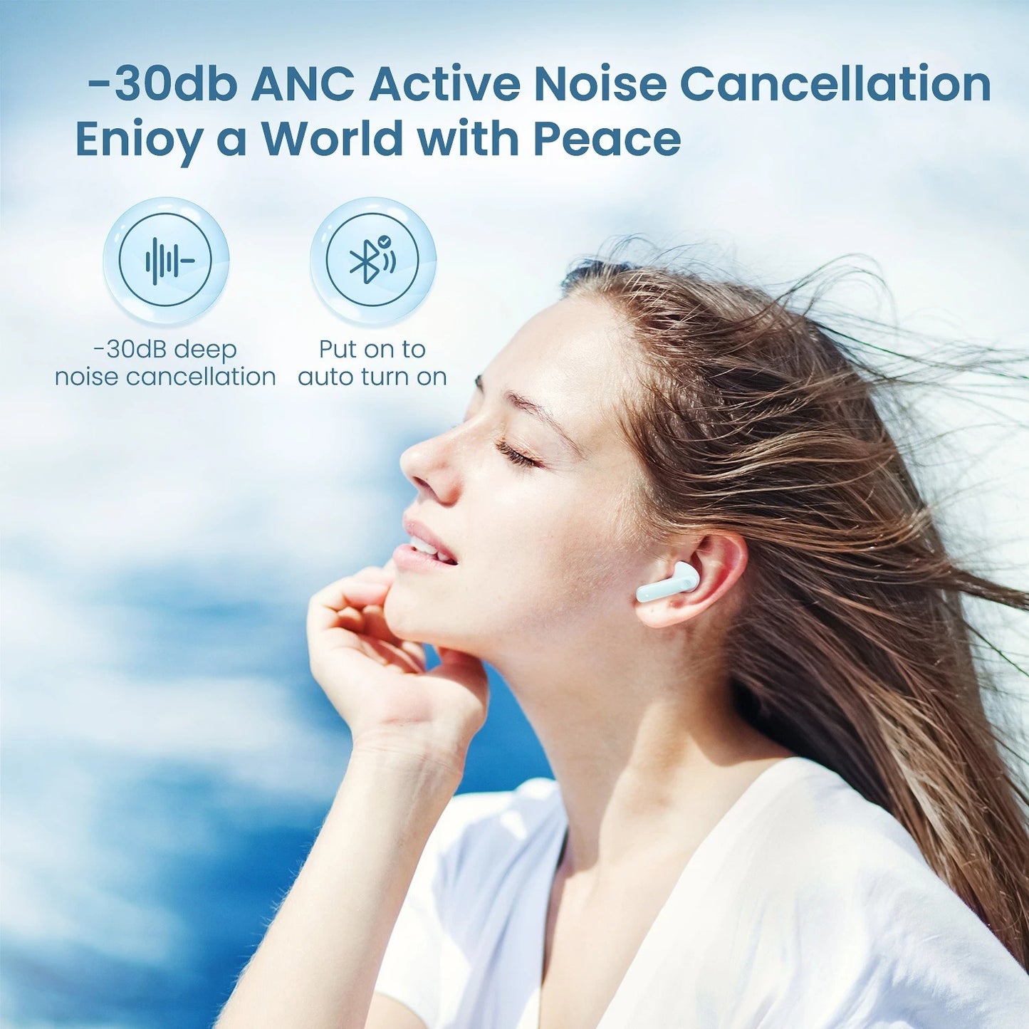 USA - Haylou Moripods ANC True Bluetooth Wireless Headset 5.2 Noise Reduction and Low Delay for Millet