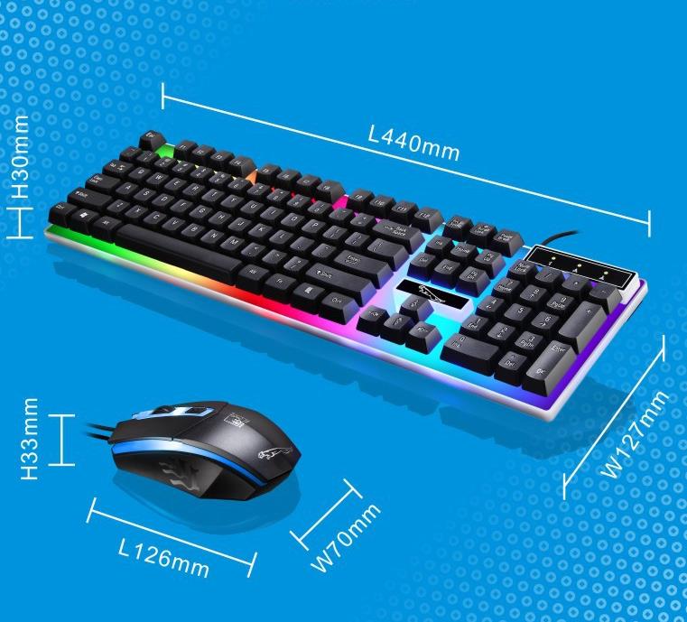 G21 wired U+U mouse and keyboard set Suspended lighting mechanical feel game mouse and keyboard set