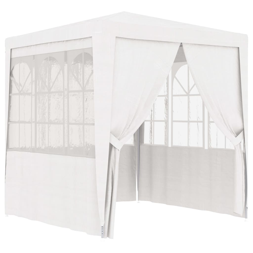 Professional Party Tent with Side Walls 6.6'x6.6' White 90 g/m