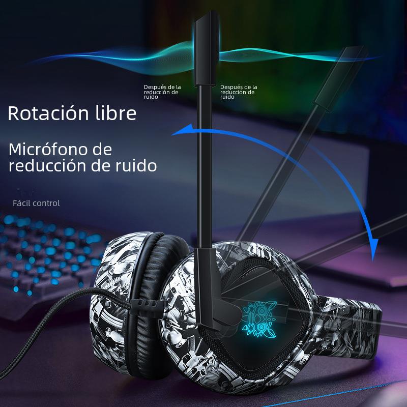 USA -  ONIKUMA K19 fans color head-mounted RGB computer wired subwoofer e-sports game headset