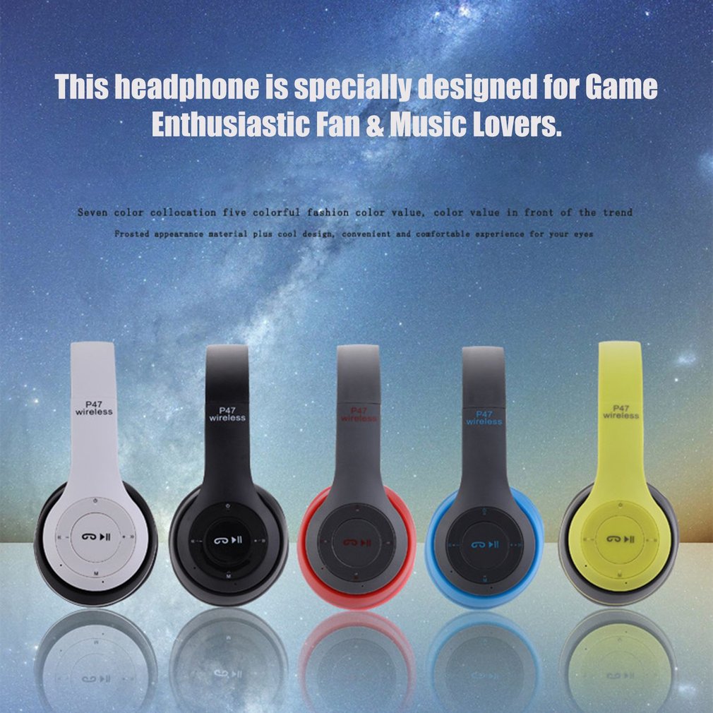 HIFI Stereo Wireless Bluetooth Headset Earphone