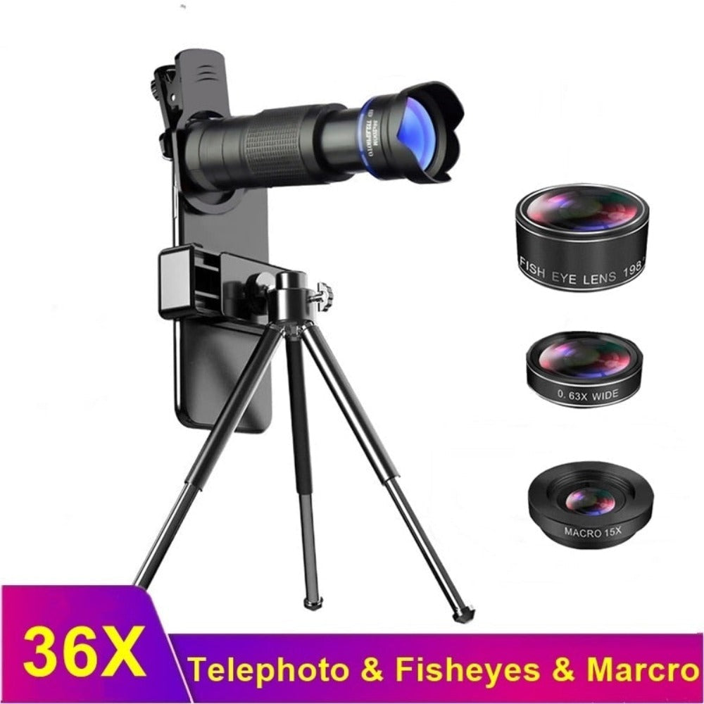 Dragon 36X Mobile Phone Lens Kit With Tripod - Remarkable Finds