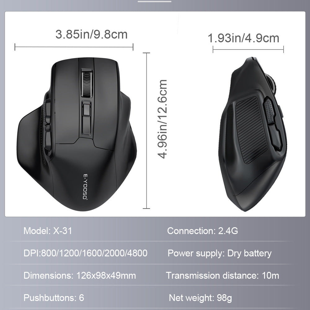 E element X-31 wireless mouse 2.4g desktop Office Business Games convenient notebook computer general wholesale