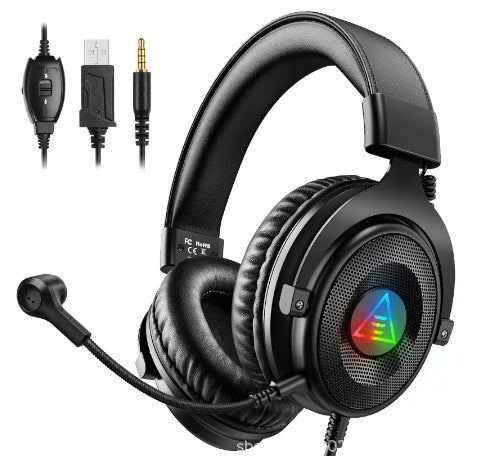 USA - EKSA computer headset e-sports game 7.1 eating chicken listening voice speech position wired headset microphone