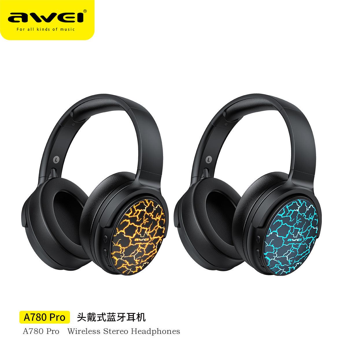 USA - AWEI Weik song eating chicken headset Bluetooth 5.0 headset game folding 40mm driver wireless headset