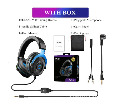 USA - EKSA computer headset e-sports game 7.1 eating chicken listening voice speech position wired headset microphone